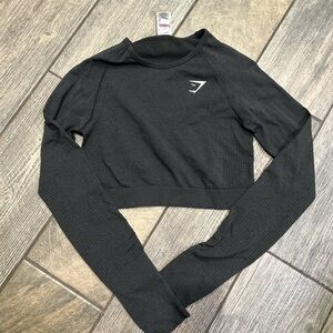 Gymshark Black Long Sleeve Crop Top